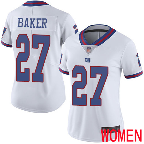 Women New York Giants 27 Deandre Baker Limited White Rush Vapor Untouchable Football NFL Jersey